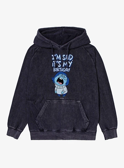 Disney Pixar Inside Out I'm Sad It?s My Birthday Vintage Mineral Washed Hoodie