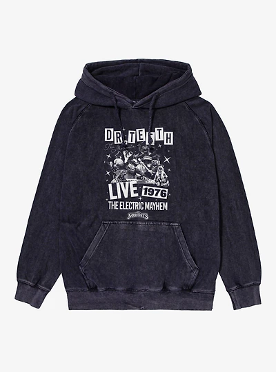 Disney The Muppets Dr Teeth Live 1976 Electric Mayhem Vintage Mineral Washed Hoodie