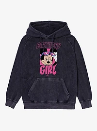 Disney Minnie Mouse Birthday Sunglasses Girl Vintage Mineral Washed Hoodie