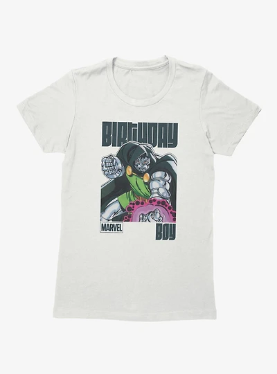 Marvel Comics Retro Dr Doom Reach Birthday Boy Womens T-Shirt