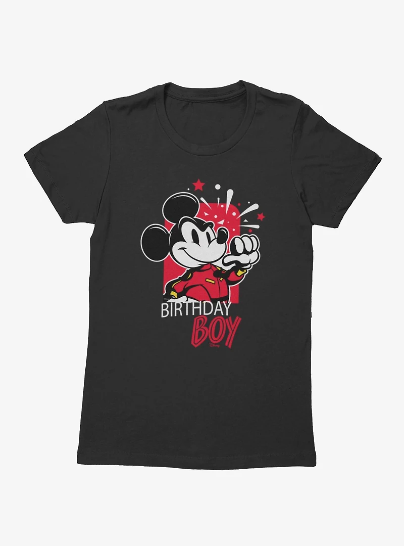 Disney Mickey Mouse Birthday Boy Racing Womens T-Shirt