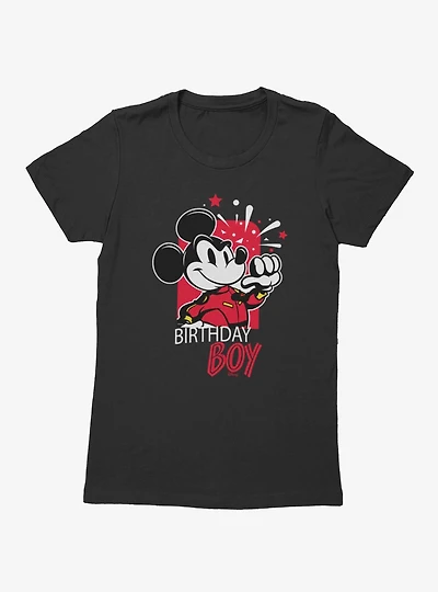 Disney Mickey Mouse Birthday Boy Racing Womens T-Shirt