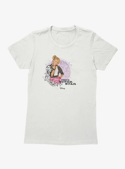 Disney Hannah Montana True Super Star Flower Swirls Womens T-Shirt