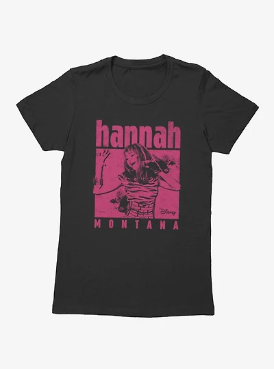 Disney Hannah Montana Singing Pink Square Womens T-Shirt