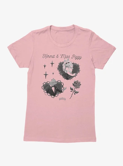 Disney The Muppets Kermit & Miss Piggy Thorn Chain Hearts Womens T-Shirt