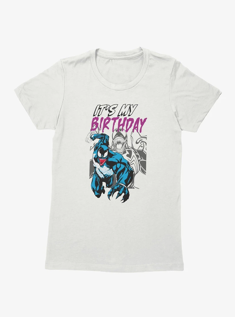Marvel Comics Retro Venom Its My Birthday Womens T-Shirt