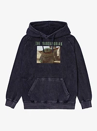 Star Wars The Mandalorian Grogu Close Up Mineral Wash Hoodie