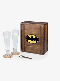 Batman Acacia Wood Beverage Glass Gift Set