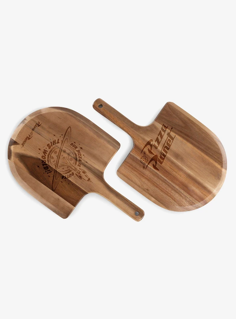 Disney Pixar Toy Story Pizza Planet Acacia Wood Personal Pizza Peel Serving Board Paddle Set of 2