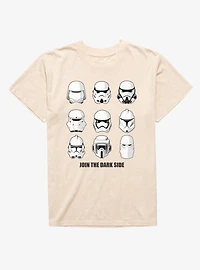 Star Wars Join The Dark Side Trooper Helmets Mineral Wash T-Shirt