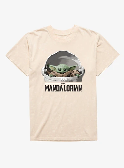 Star Wars The Mandalorian Grogu Pod Mineral Wash T-Shirt