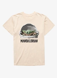 Star Wars The Mandalorian Grogu Pod Mineral Wash T-Shirt