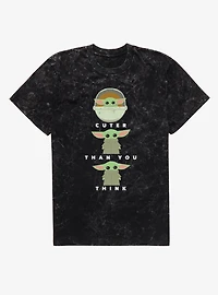Star Wars The Mandalorian Cuter Than You Think Grogu Mineral Wash T-Shirt