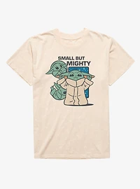 Star Wars The Mandalorian Small But Mighty Grogu Reach Mineral Wash T-Shirt
