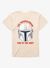 Star Wars The Mandalorian This Is Way Helmet Sketch Mineral Wash T-Shirt