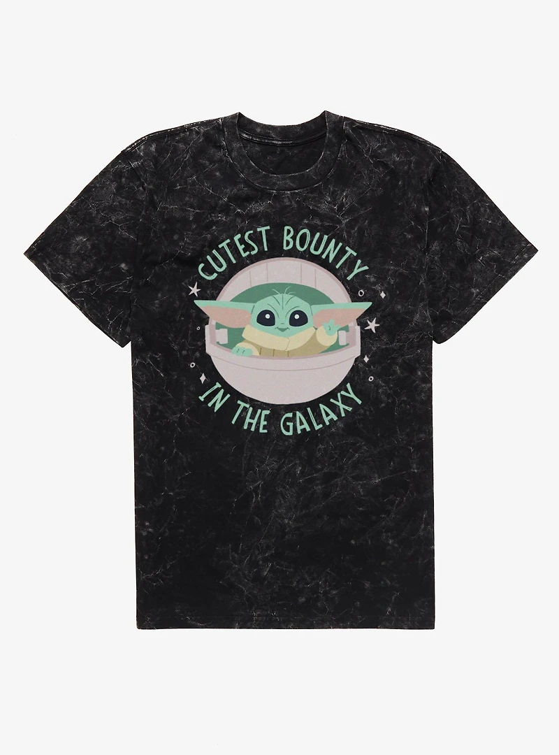 Star Wars Cutest Bounty Galaxy Grogu Pod Mineral Wash T-Shirt