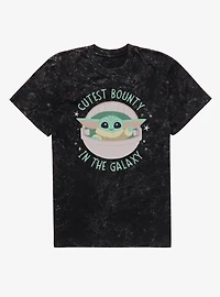 Star Wars Cutest Bounty Galaxy Grogu Pod Mineral Wash T-Shirt