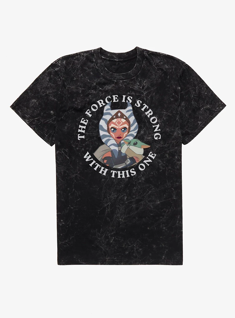 Star Wars Force Is Strong Ahsoka Grogu Mineral Wash T-Shirt