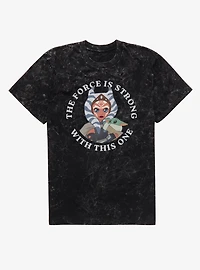 Star Wars Force Is Strong Ahsoka Grogu Mineral Wash T-Shirt