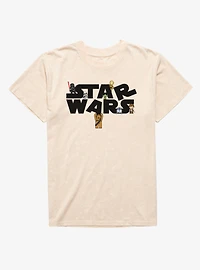 Star Wars Cartoon Logo Destruction Mineral Wash T-Shirt