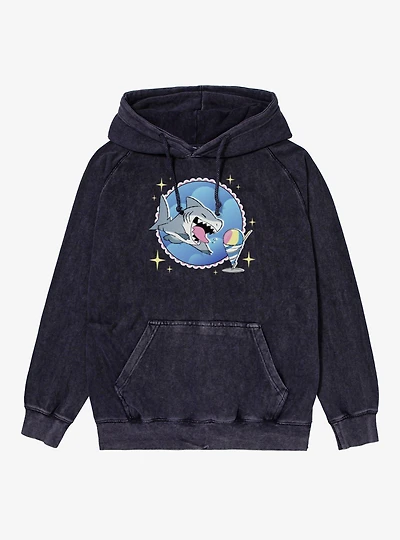 Marvel Rivals Jeff Want Ice Cream Circle Mineral Wash Hoodie