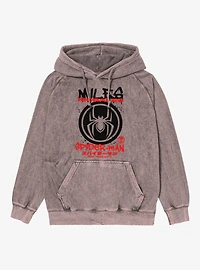 Marvel Spider-Man New York Dripping Miles Morales Mineral Wash Hoodie