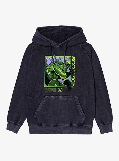Marvel Spider-Man Scorpion Gentleman Panel Pop Out Mineral Wash Hoodie