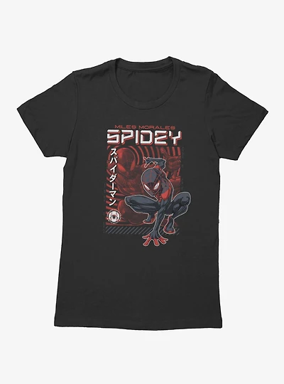 Marvel Spider-Man Miles Morales Spidey Crouch Womens T-Shirt