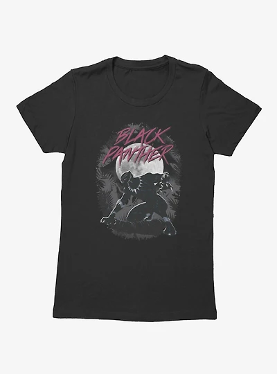 Marvel Wakanda Forever Black Panther Night Time Jungle Womens T-Shirt