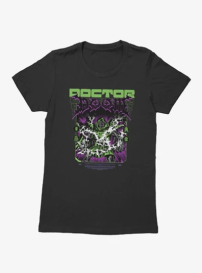 Marvel Comics Retro Doctor Doom Green Purple Explosion Womens T-Shirt