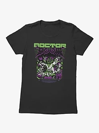 Marvel Comics Retro Doctor Doom Green Purple Explosion Womens T-Shirt