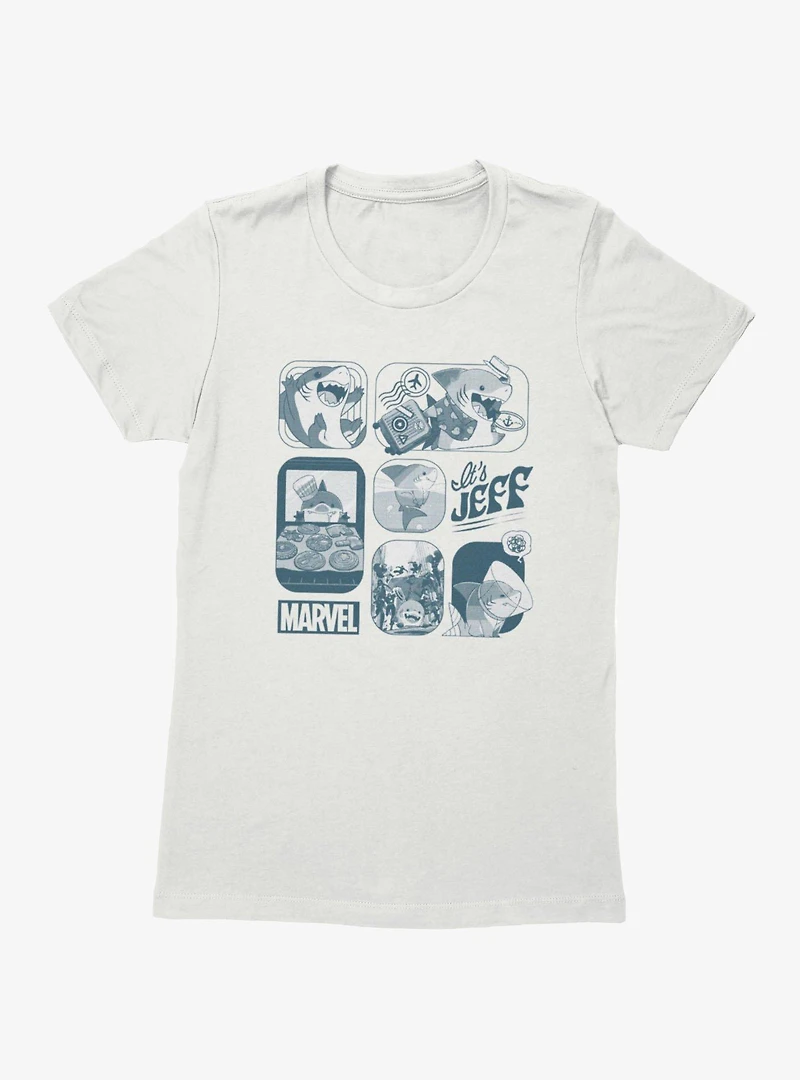Marvel Rivals Its Cute Jeff Squares Womens T-Shirt