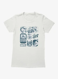 Marvel Rivals Its Cute Jeff Squares Womens T-Shirt