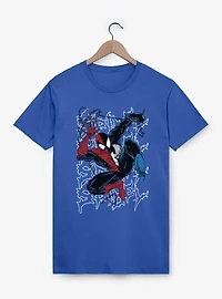Marvel Comics Retro Half Venom Web Leap T-Shirt