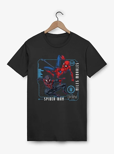 Marvel Spider-Man Jumping Team Up Peter And Miles T-Shirt