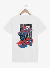 Marvel Spider-Man Thwip Through The City Panel T-Shirt