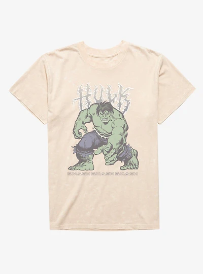 Marvel Comics Retro Classic Hulk Smash Mineral Wash T-Shirt