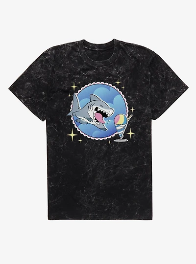 Marvel Rivals Jeff Want Ice Cream Circle Mineral Wash T-Shirt