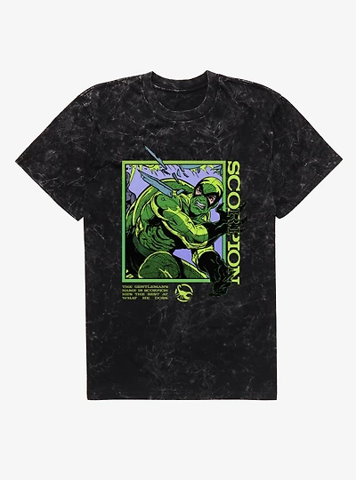 Marvel Spider-Man Scorpion Gentleman Panel Pop Out Mineral Wash T-Shirt