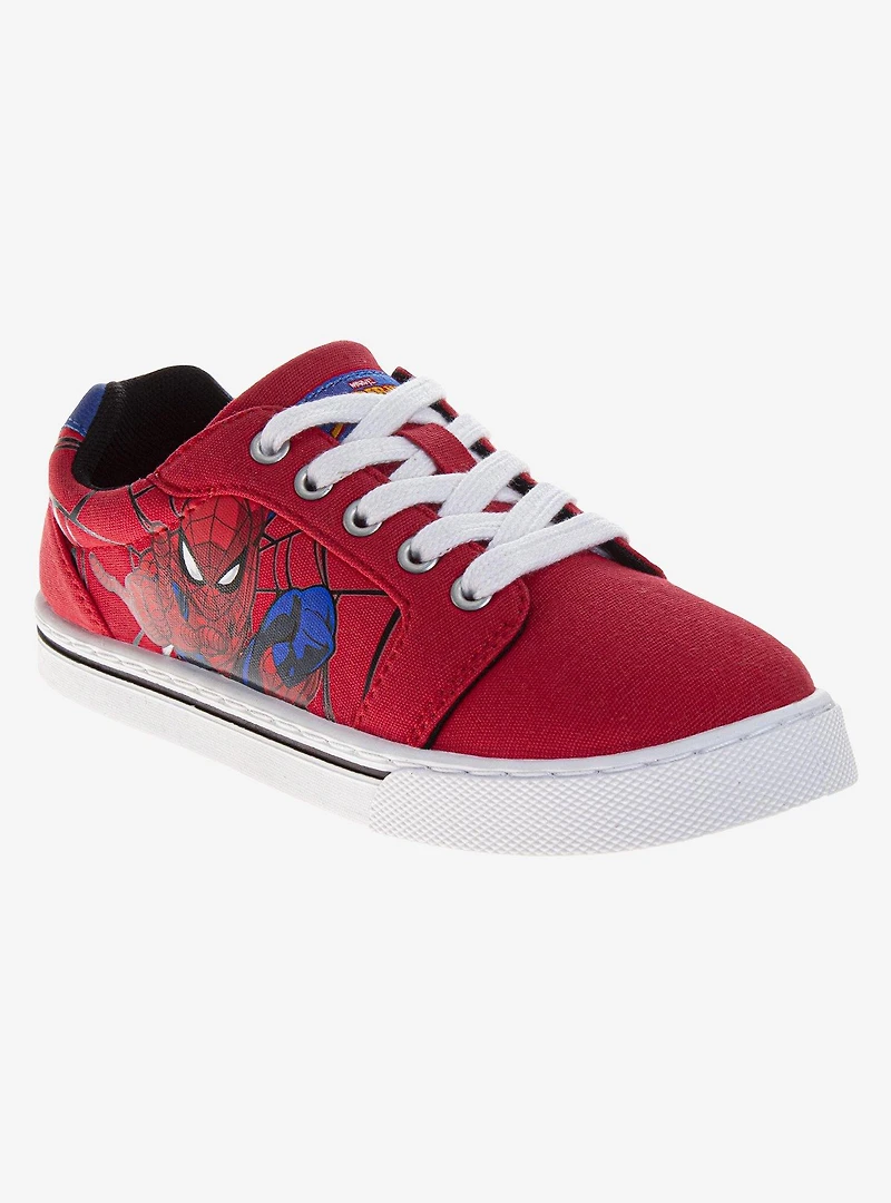 Marvel Spider-Man Boys' Lace Up Kids Canvas Sneakers