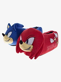 Sonic The Hedgehog Plush Kids Slippers Red Blue