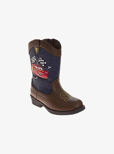 Disney Pixar Cars Lightning McQueen Calf High Cowboy Toddler & Little Kids Boots