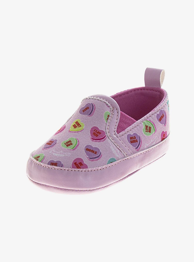 Sweethearts Conversation Hearts Slip On Adorable Sweet Infants Shoes