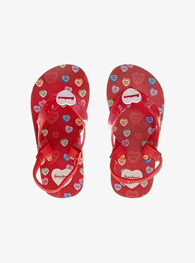 Sweethearts Toddler & Little Kids Flip Flops Sandals Red and White