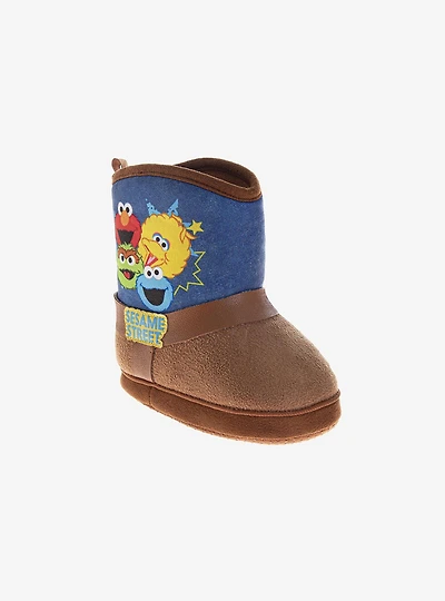 Sesame Street Oscar Cookie and Big Bird Fuzzy Ankle Slippers Infant & Toddler Boots