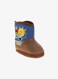 Sesame Street Oscar Cookie and Big Bird Fuzzy Ankle Slippers Infant & Toddler Boots