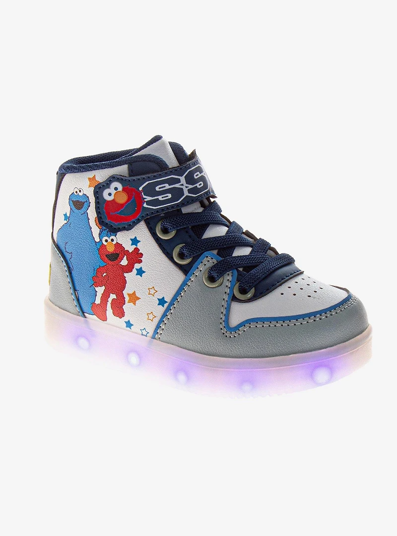 Sesame Street Elmo & Cookie Monster High Top Light Up Toddler Little Kids Sneakers