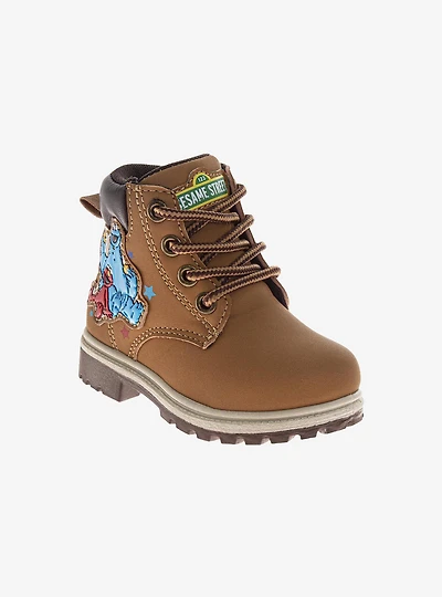 Sesame Street Elmo and Cookie Monster Lace Up Toddler & Little Kids Boots