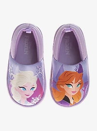 Disney Frozen Anna and Elsa Toddler & Little Kids Plush Slippers