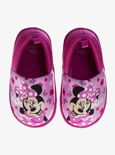 Disney Minnie Mouse Toddler & Little Kids Plush Cozy Slippers